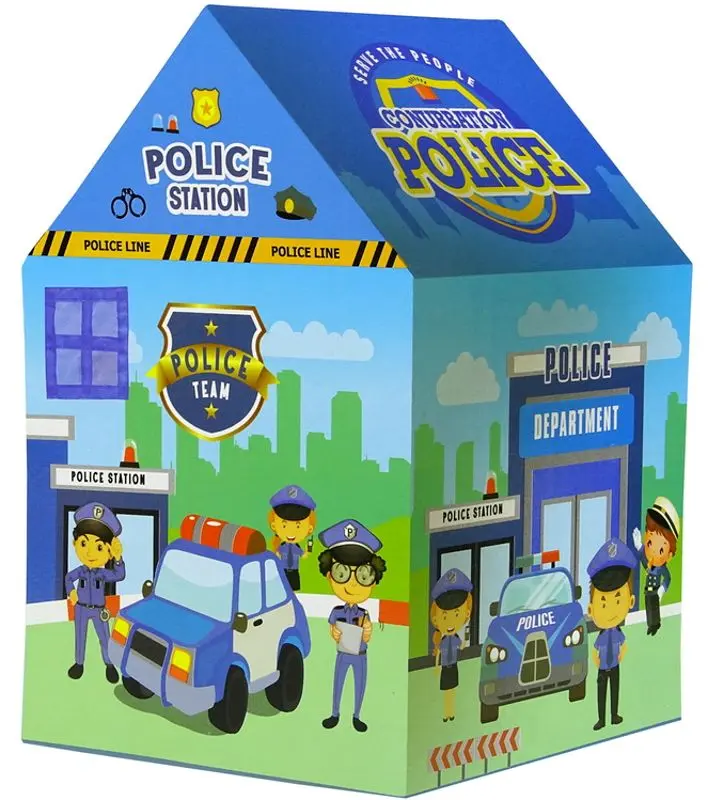 Cort pentru copii LeanToys Police (Blue)
