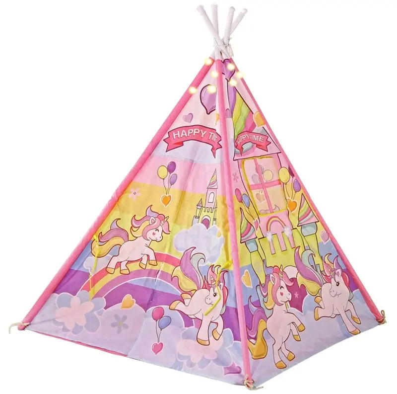 Cort pentru copii LeanToys Unicorn Ponies (Pink)