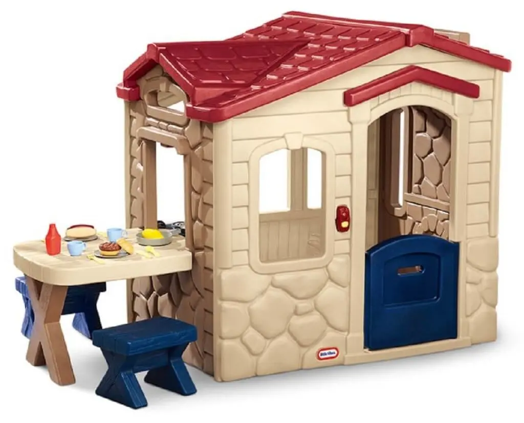 Casuta pentru joaca Little Tikes 170621 (Beige/Red)