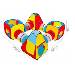 Tunel de joaca 8in1 Malatec 10952 (Yellow/Red) Thumb