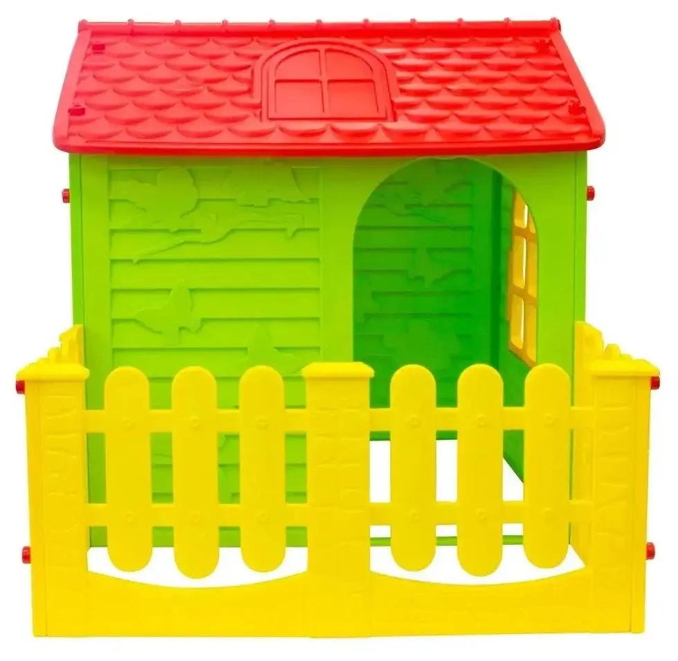 Casuta pentru joaca Mochtoys 165x120x120.5 (Green/Yellow) - 3
