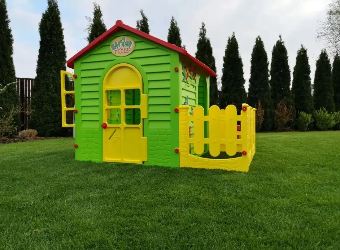 Casuta pentru joaca Mochtoys 165x120x120.5 (Green/Yellow) - 6