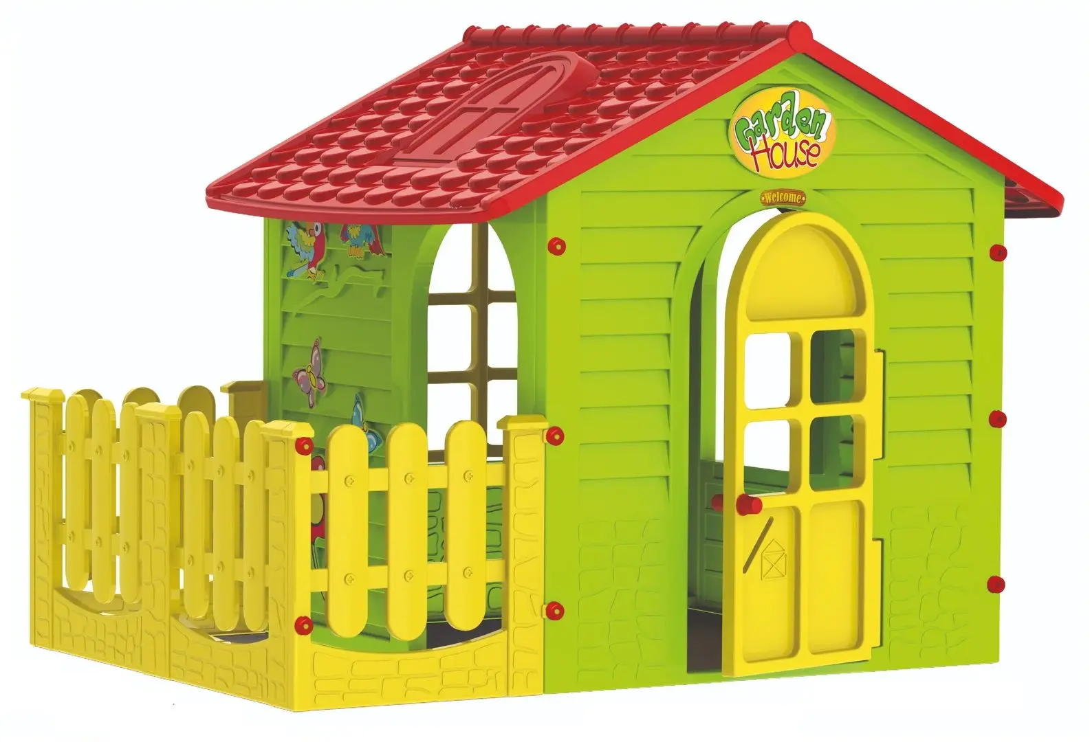 Casuta pentru joaca Mochtoys 165x120x120.5 (Green/Yellow)