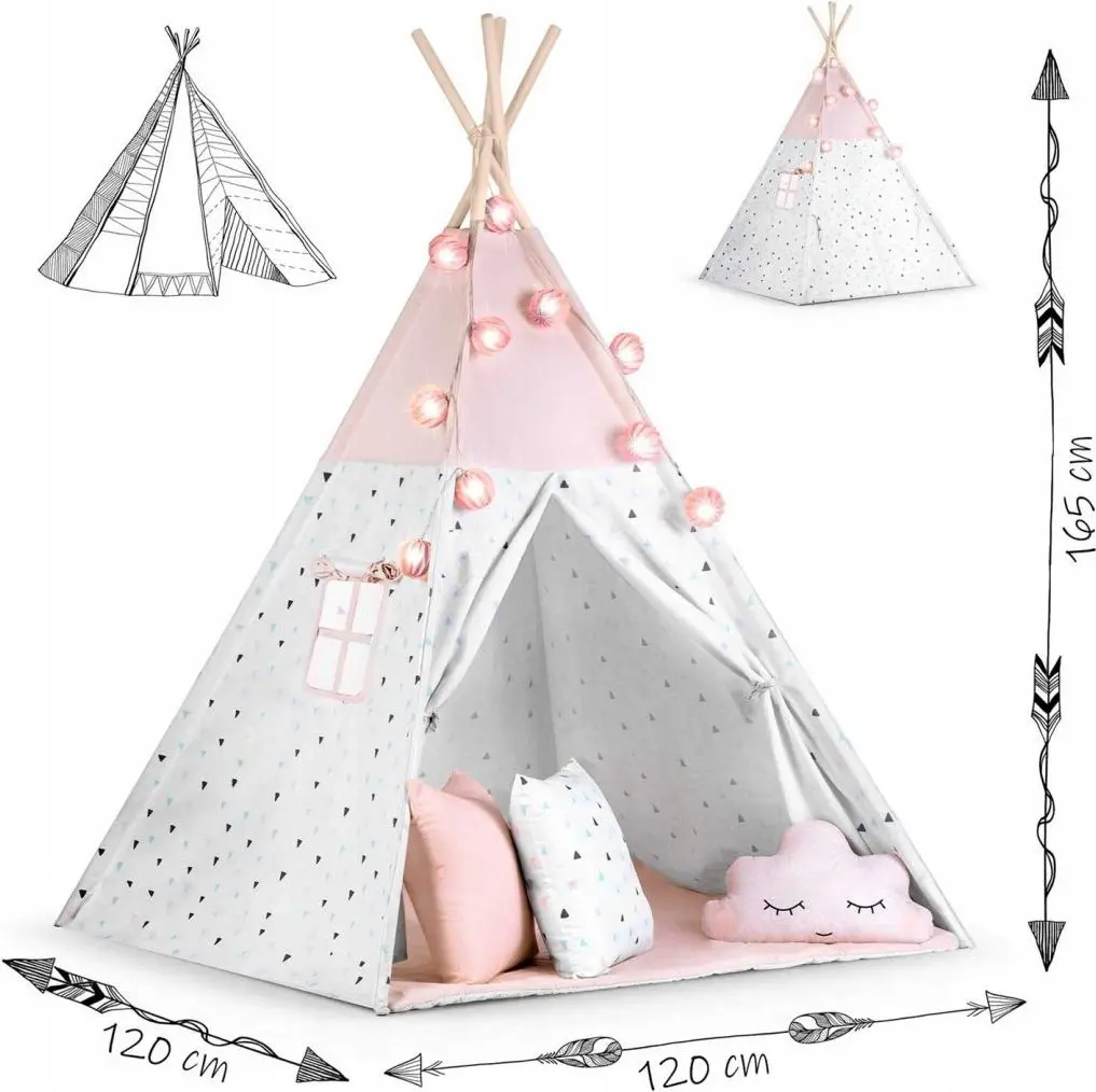 Cort pentru copii Nukido 740022 (Pink/White)