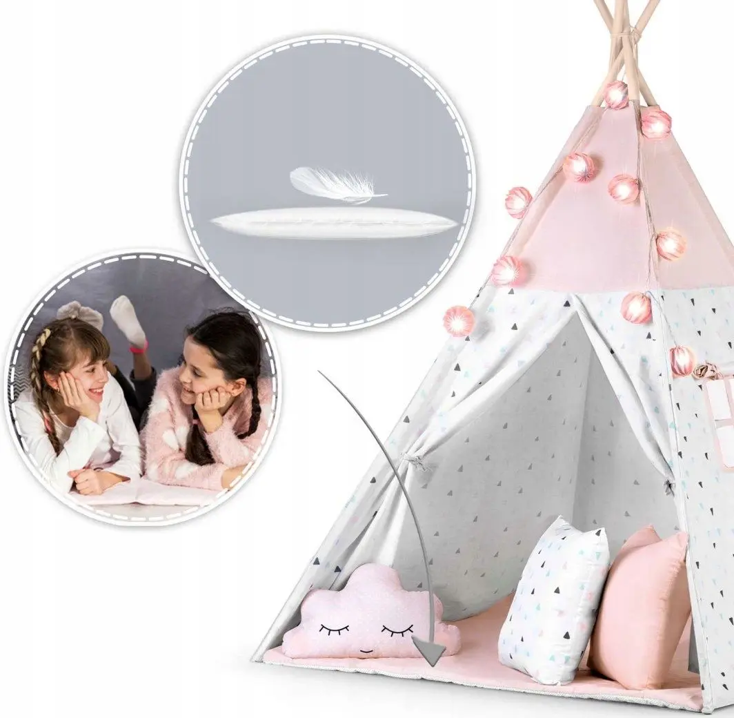 Cort pentru copii Nukido 740022 (Pink/White)