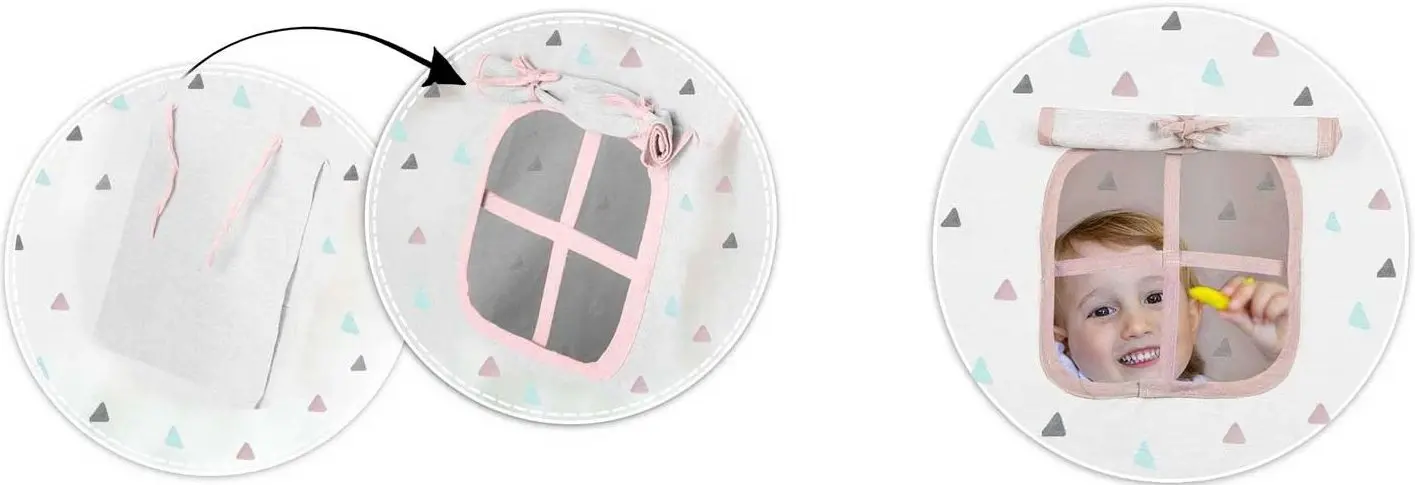 Cort pentru copii Nukido 740022 (Pink/White)