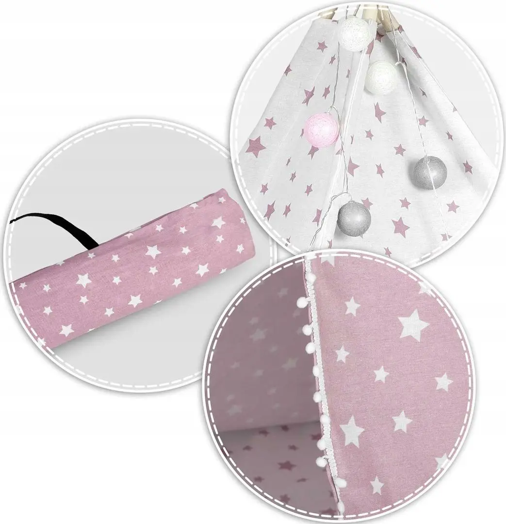 Cort pentru copii Nukido 740023 (Pink/White)
