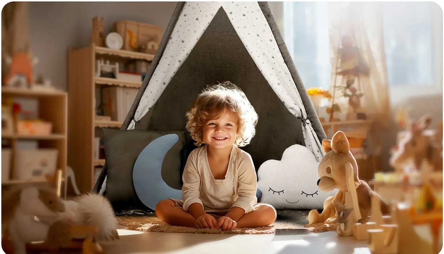 Cort pentru copii Nukido NK-406 (Grey)