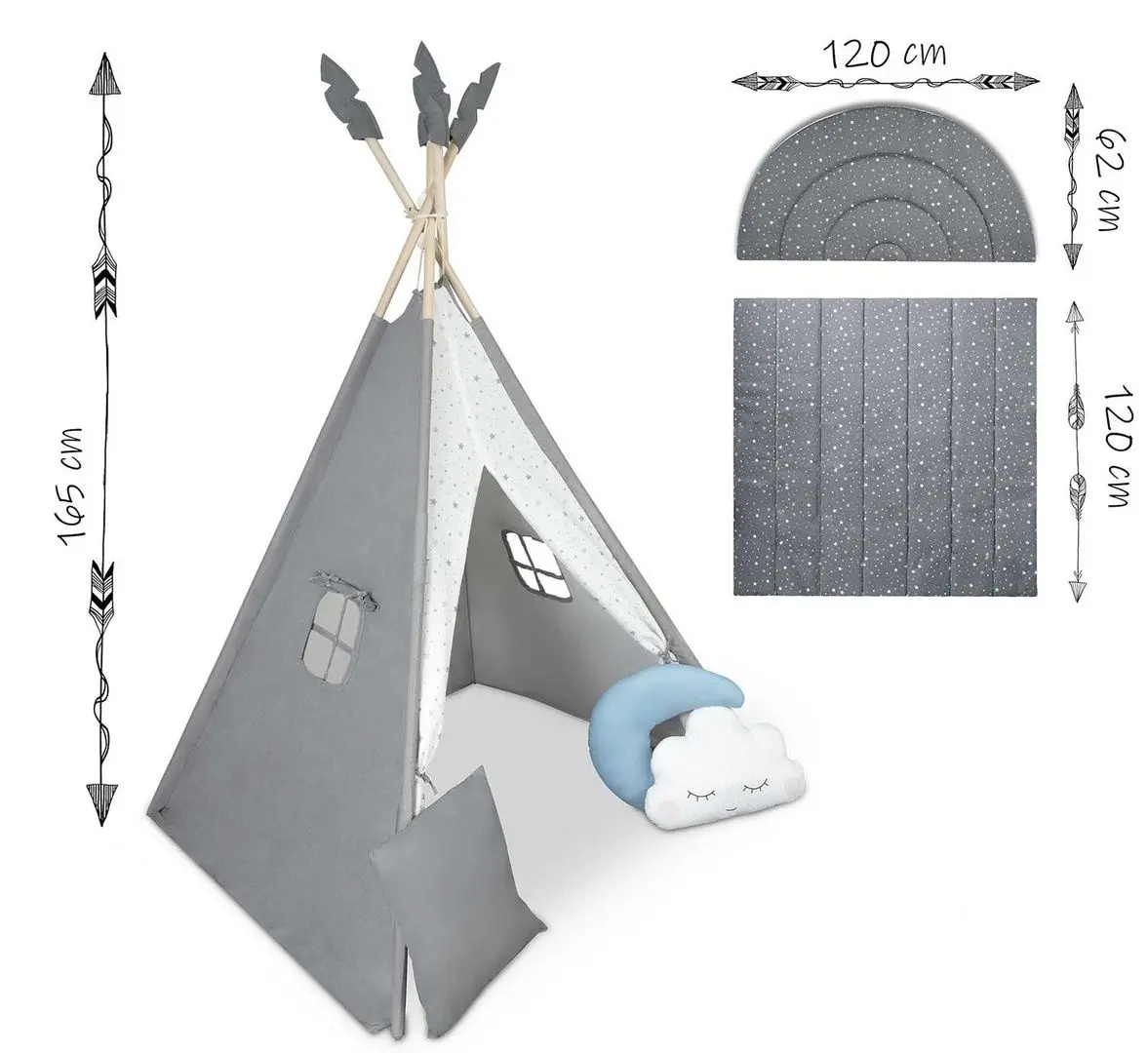 Cort pentru copii Nukido NK-406 (Grey)