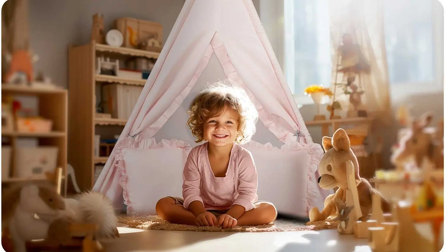 Cort pentru copii Nukido NK-406 (Light Pink)