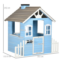 Игровой домик Outsunny 345-025V00BU (Blue) Thumb