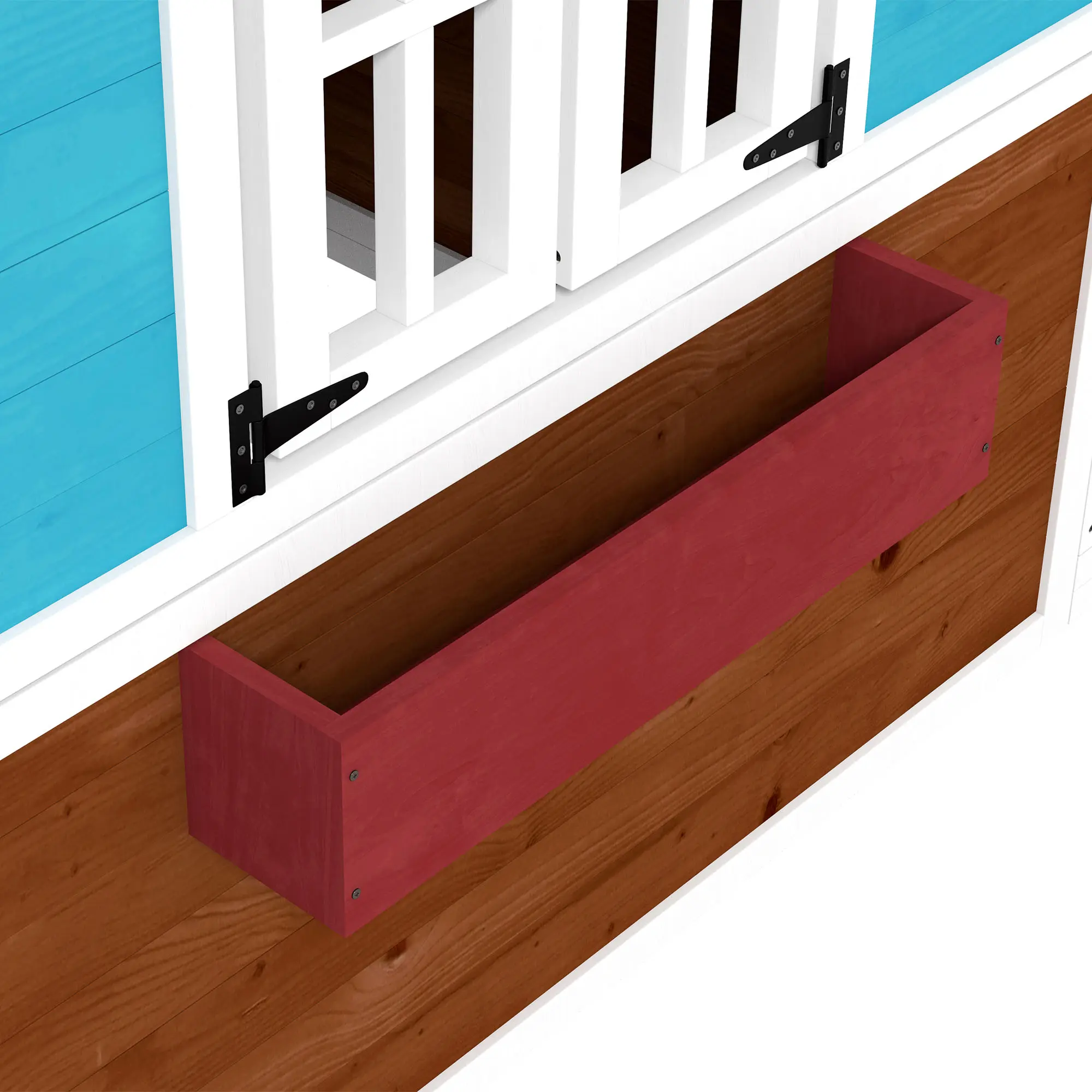 Casuta pentru joaca Outsunny 345-027V00DR (Brown/Blue/White) - 5