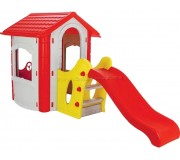 Домик с горкой Pilsan Happy House 06432 (Grey/Red)