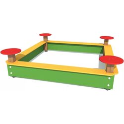Casuta de joaca cu nisipiera PlayPark DB-112 (Multicolore) Thumb