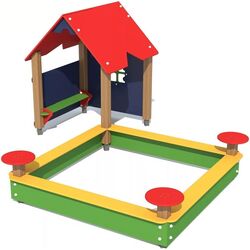 Casuta de joaca cu nisipiera PlayPark DB-112 (Multicolore)