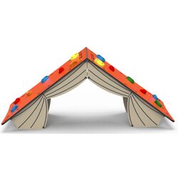 Casuta pentru joaca cu perete de alpinism PlayPark DS-35 (Orange) Thumb