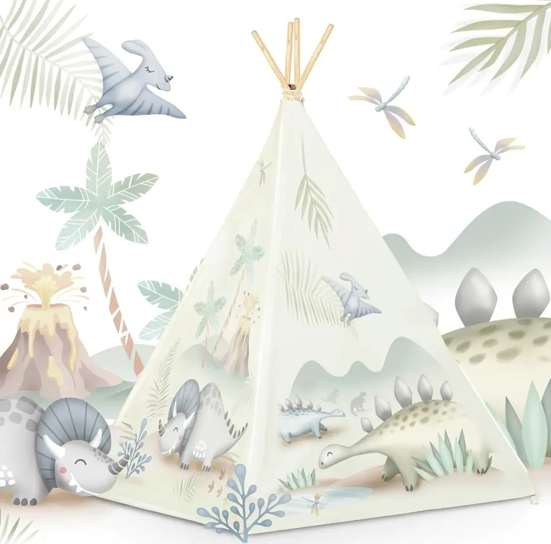 Cort pentru copii Ricokids Nukido Dino (Biege)