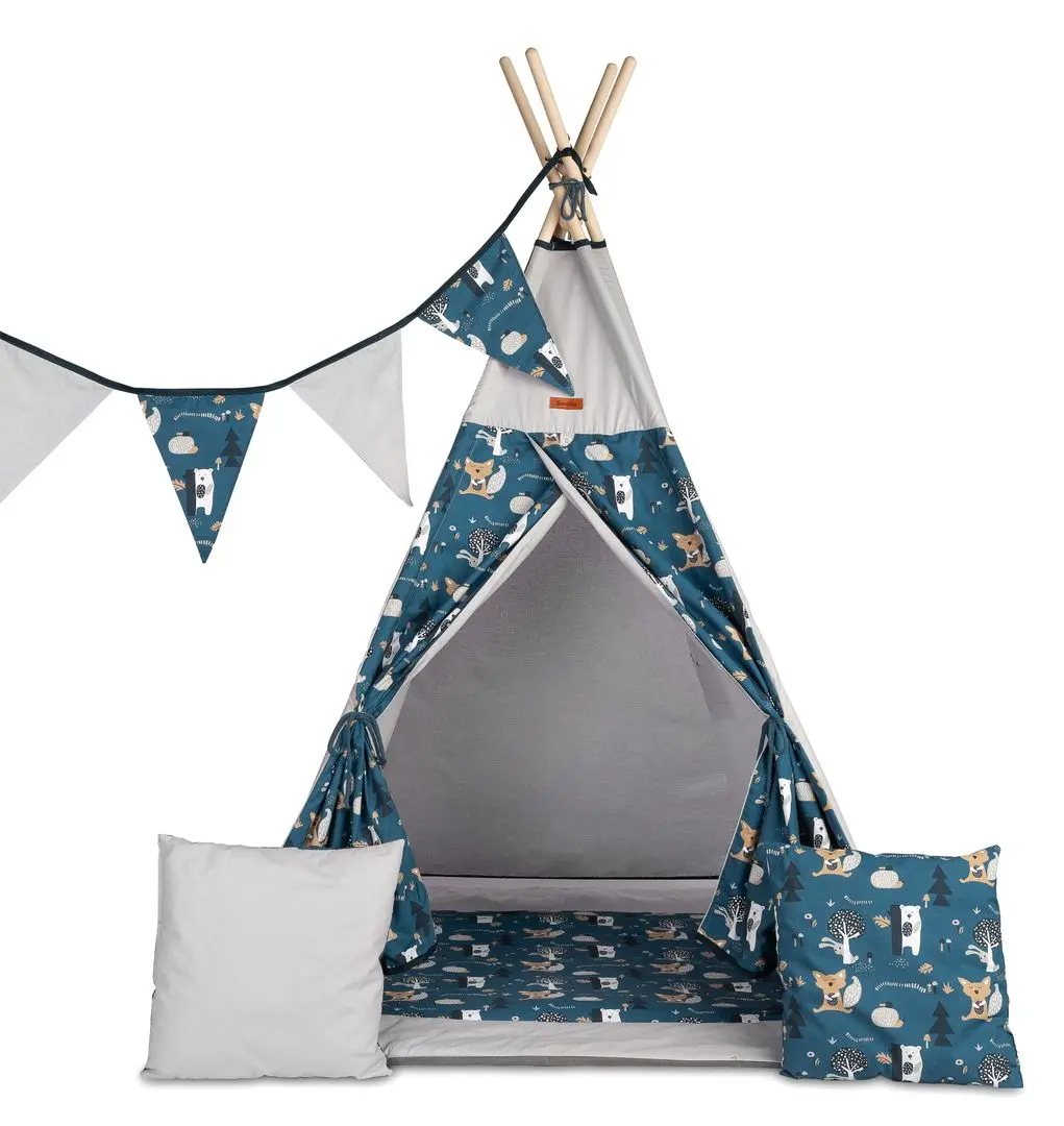 Cort de joaca Sensillo Tipi Meadow (Blue)