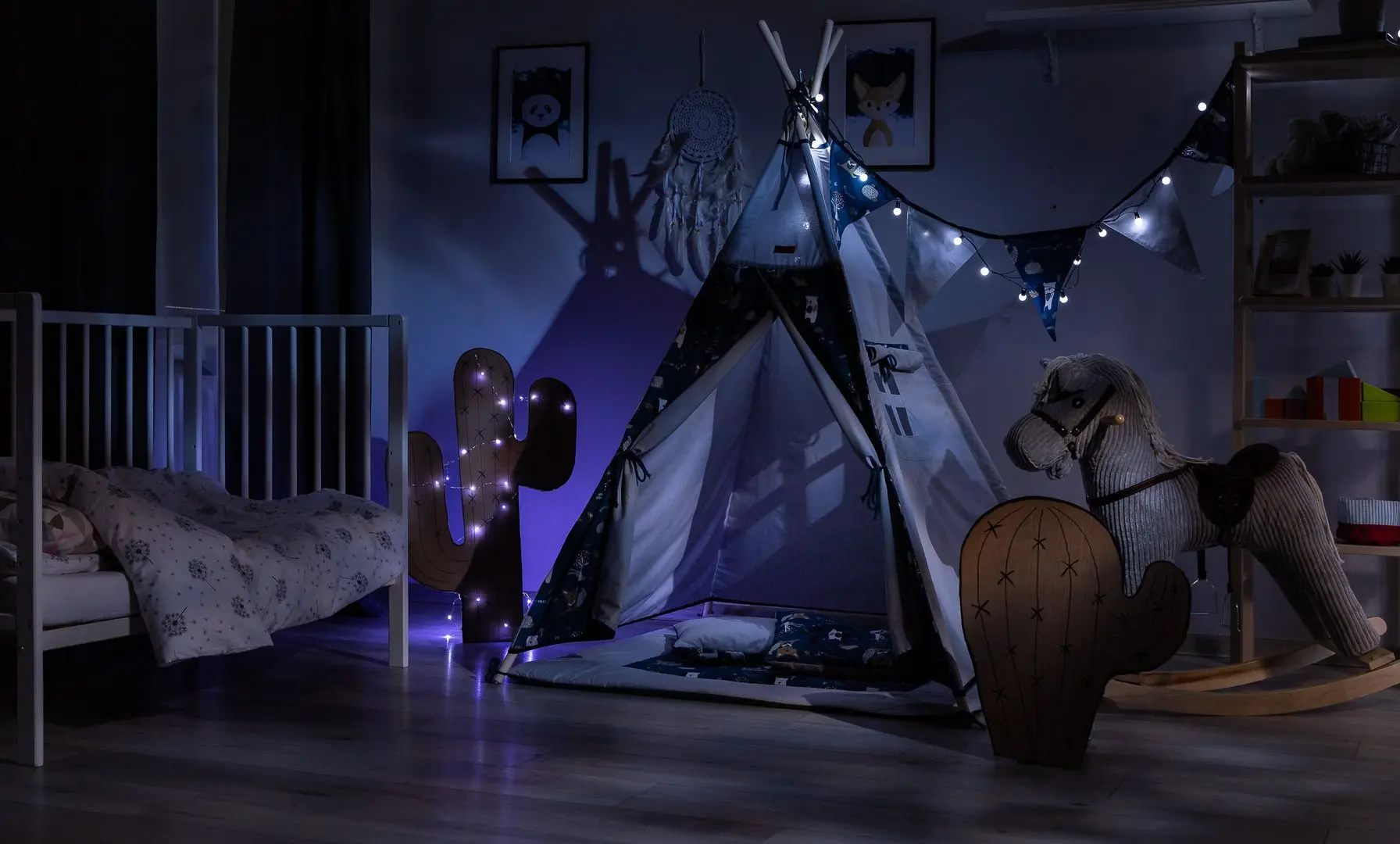 Cort de joaca Sensillo Tipi Meadow (Blue)