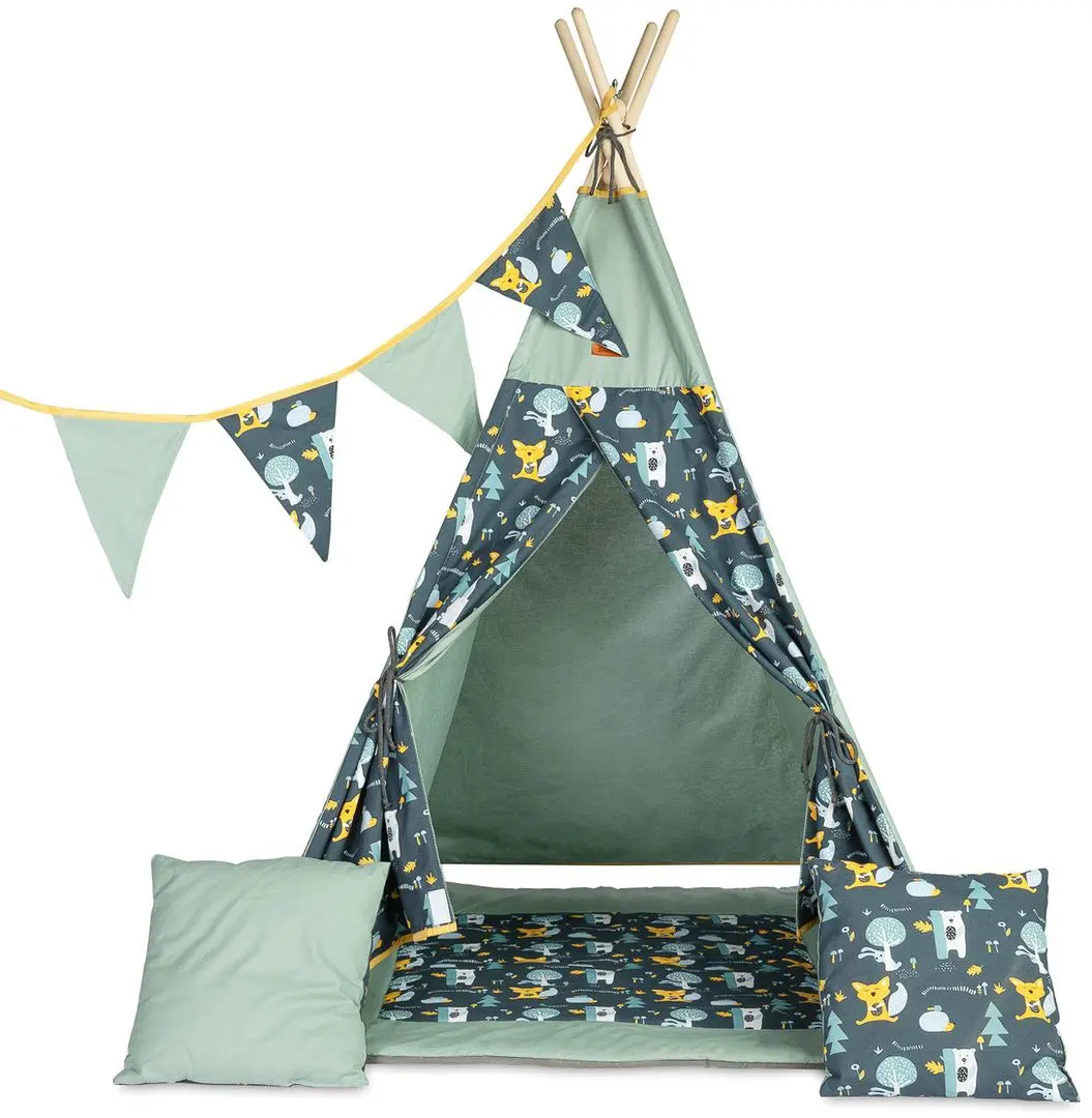 Cort pentru copii Sensillo Teepee Tent (Green)