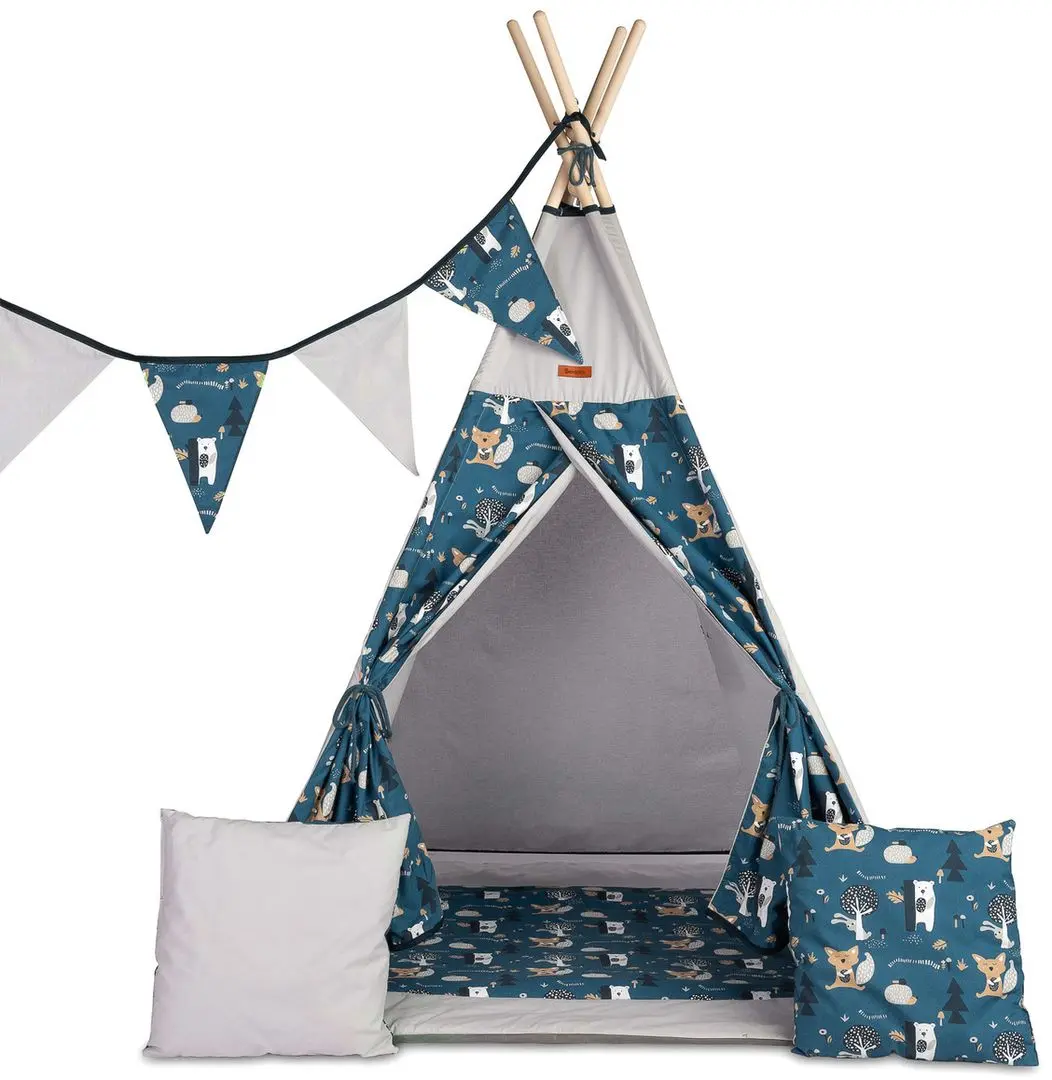 Cort pentru copii Sensillo Teepee Tent (Navy/Grey)