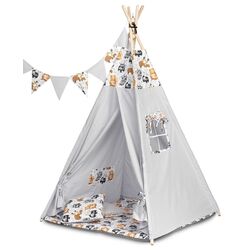 Cort pentru copii SensilloTeepee Tent Raccoons (Grey) Thumb