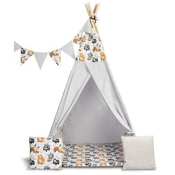 Cort pentru copii SensilloTeepee Tent Raccoons (Grey) Thumb