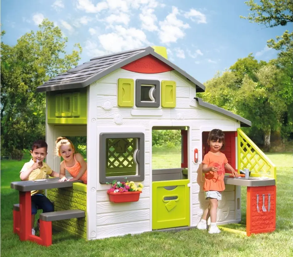 Casuta pentru joaca Smoby Neo Friends House + Kitchen (Multicolor)