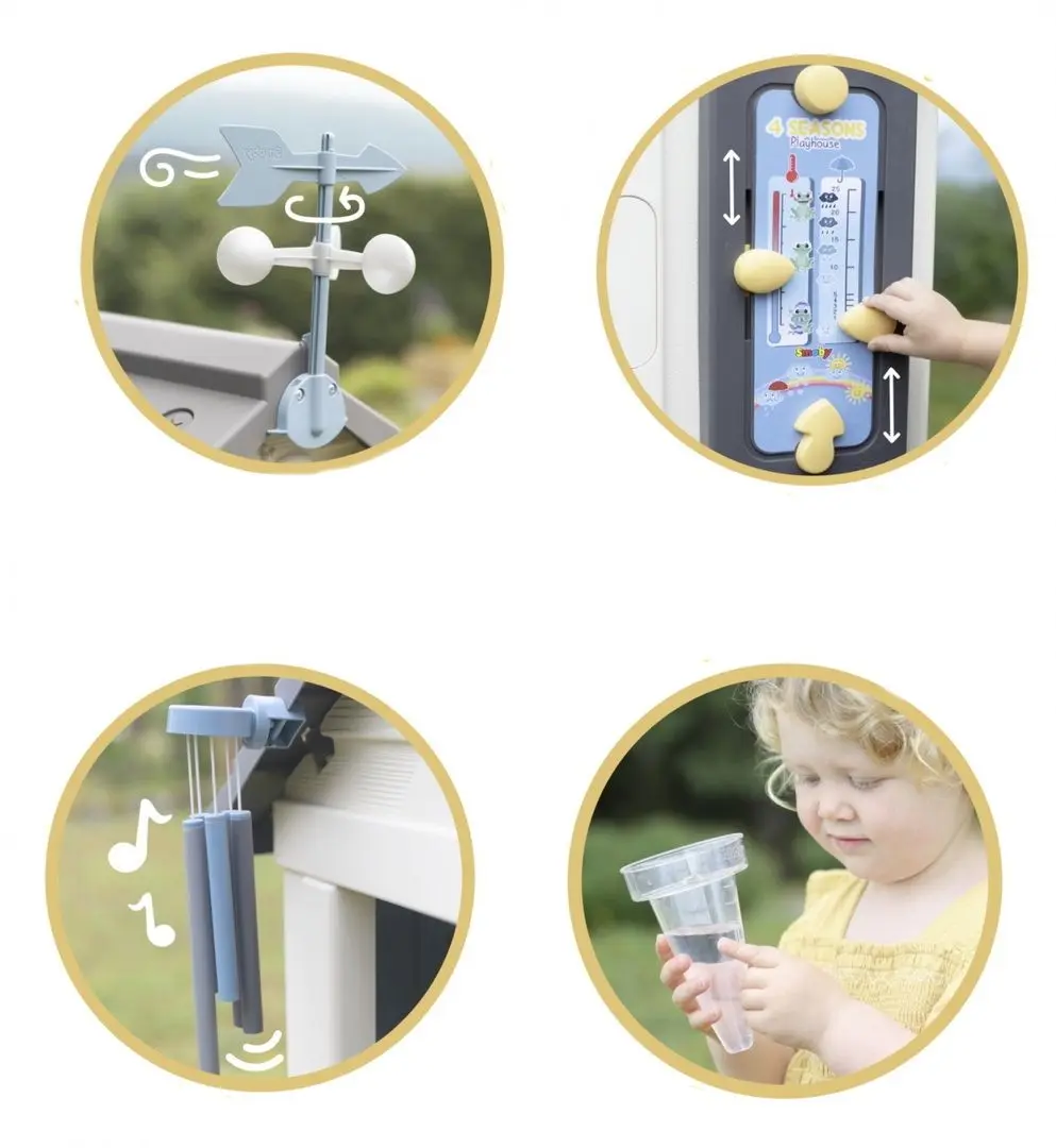 Casuta de joaca Smoby 4 Seasons 810731 (Blue/Grey)