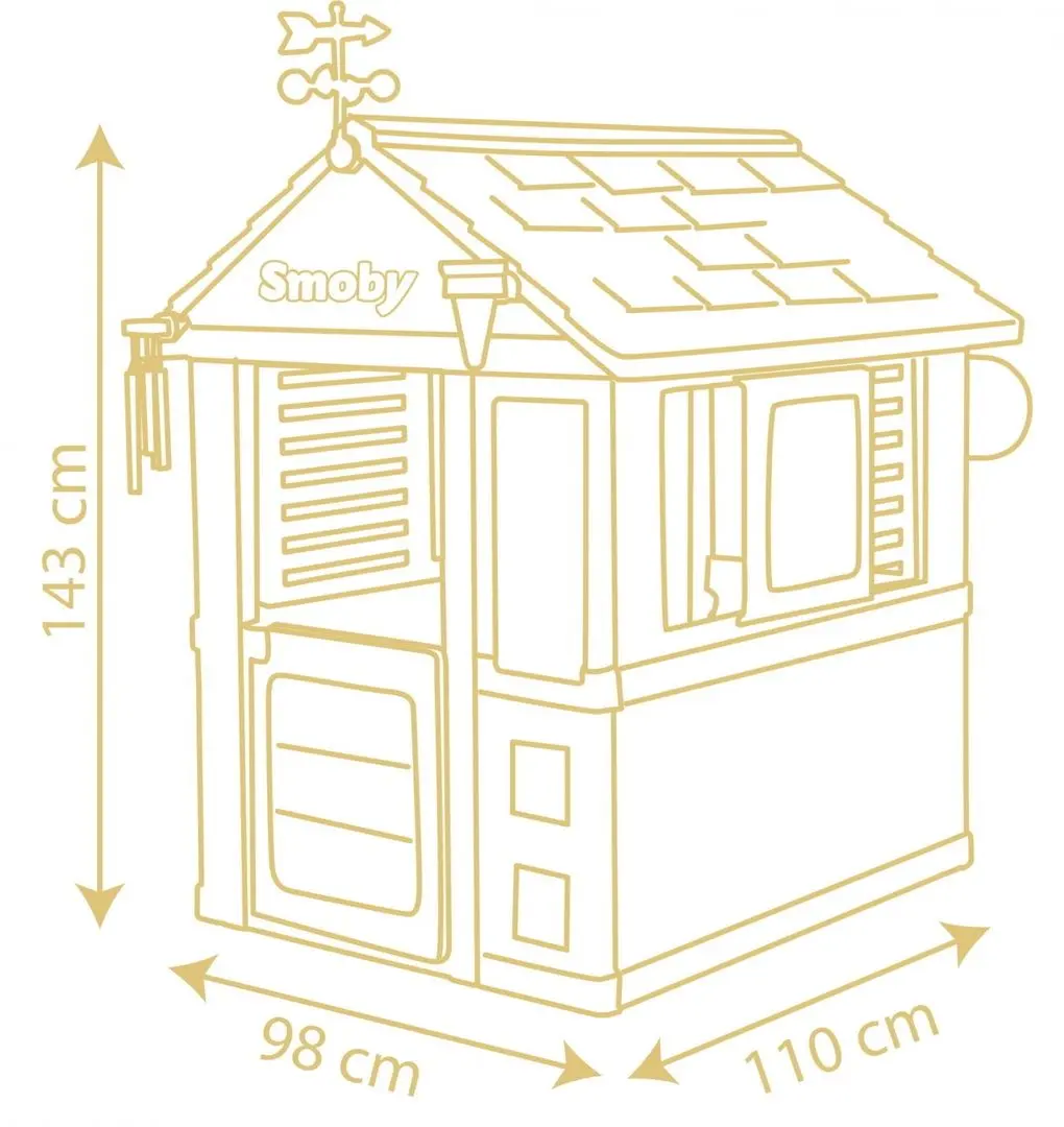 Casuta de joaca Smoby 4 Seasons 810731 (Blue/Grey)