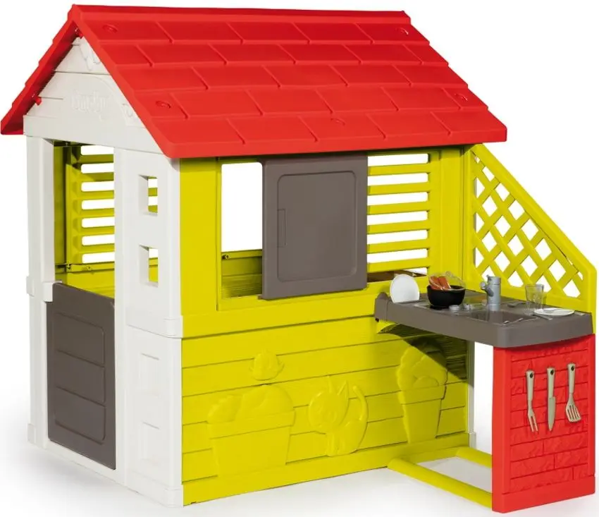 casuta pentru joaca Smoby 810713 (Green/Red)