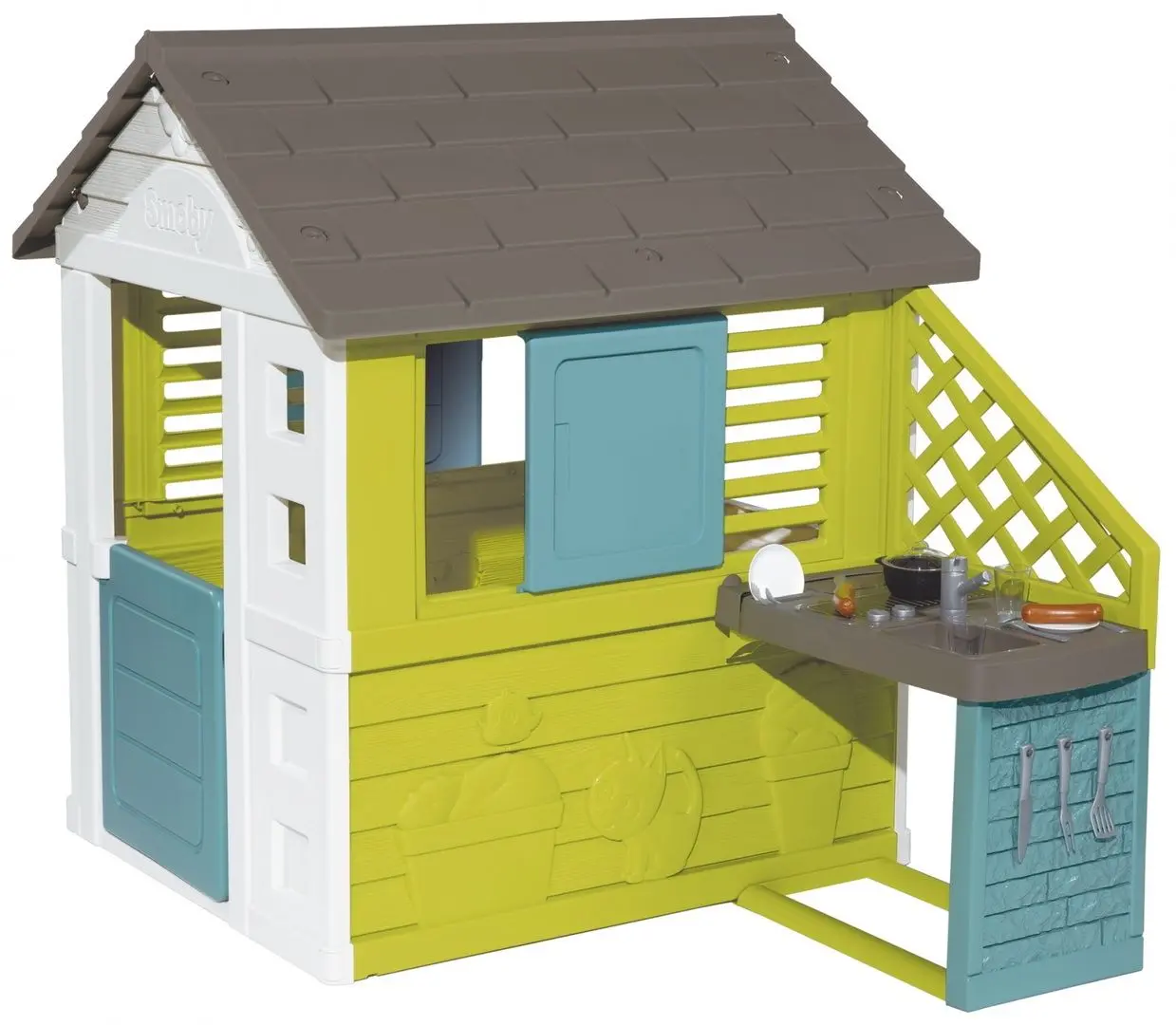 Casuta pentru joaca Smoby Pretty 810722 (Green/Grey)