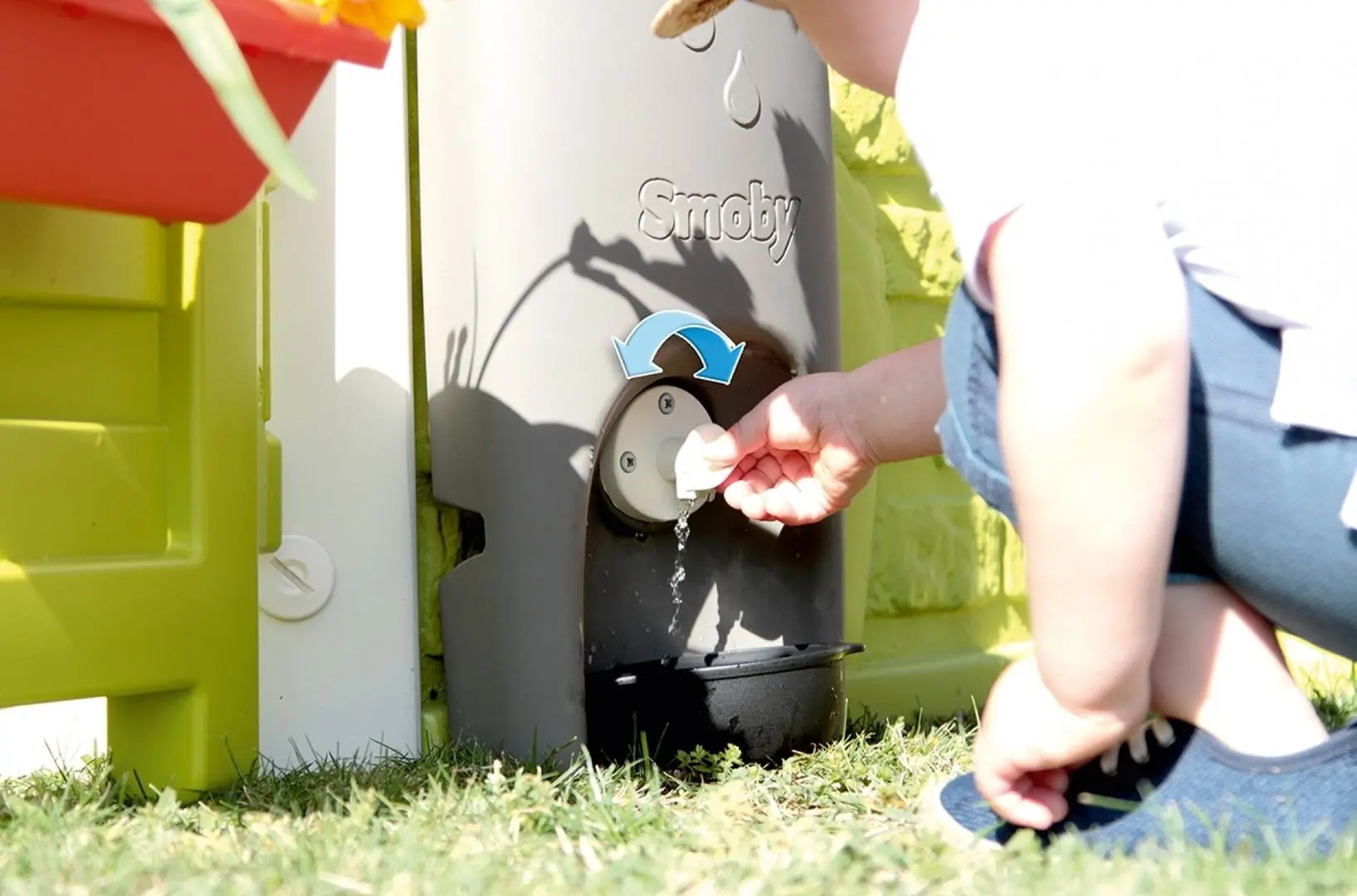 Burlan pentru casă de joacă Smoby Water Butt Plus (Grey/Green)