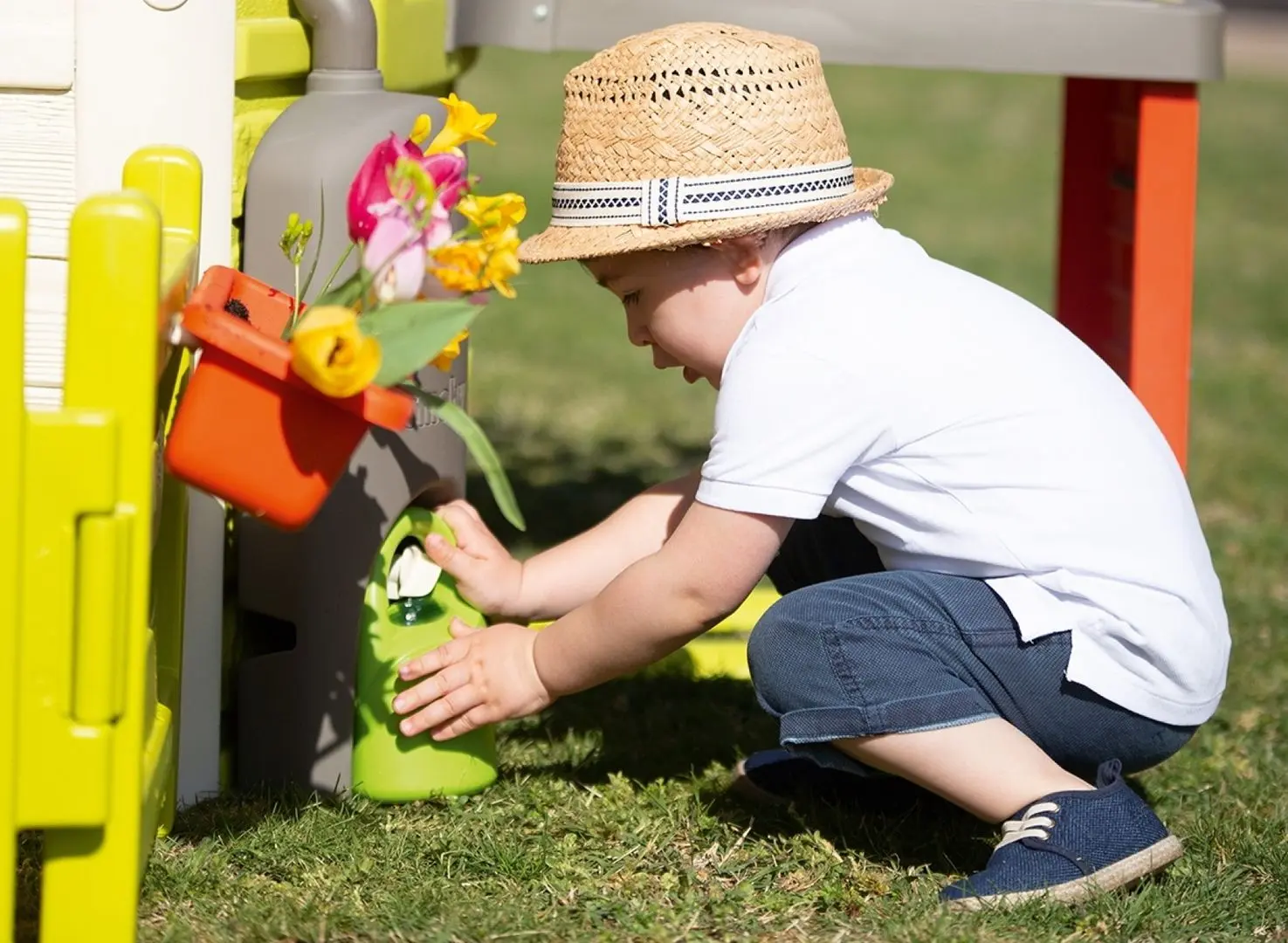 Burlan pentru casă de joacă Smoby Water Butt Plus (Grey/Green)