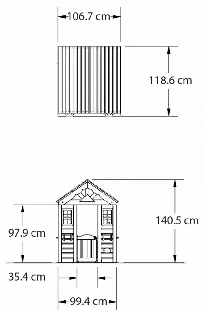 Casuta pentru joaca Step2 B0065314 (Brown) - 11