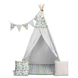Cort pentru copii Toyz Teepee Tent  Feathers Colorful (Grey)