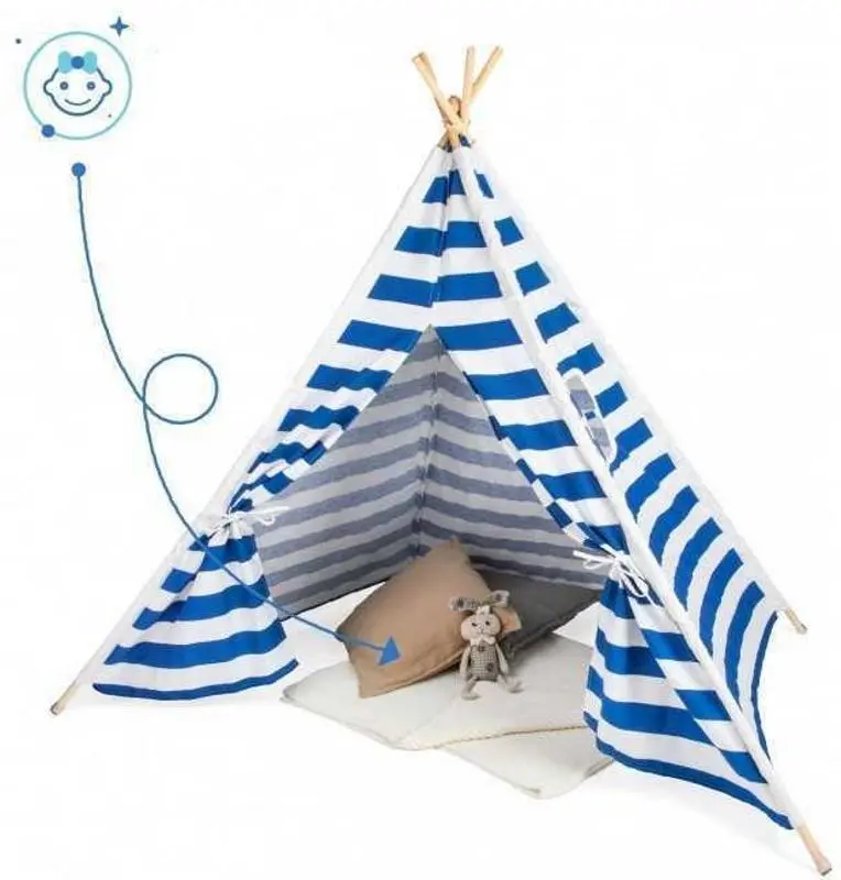 Палатка детская Tutumi Teepee (Blue/White) - 2