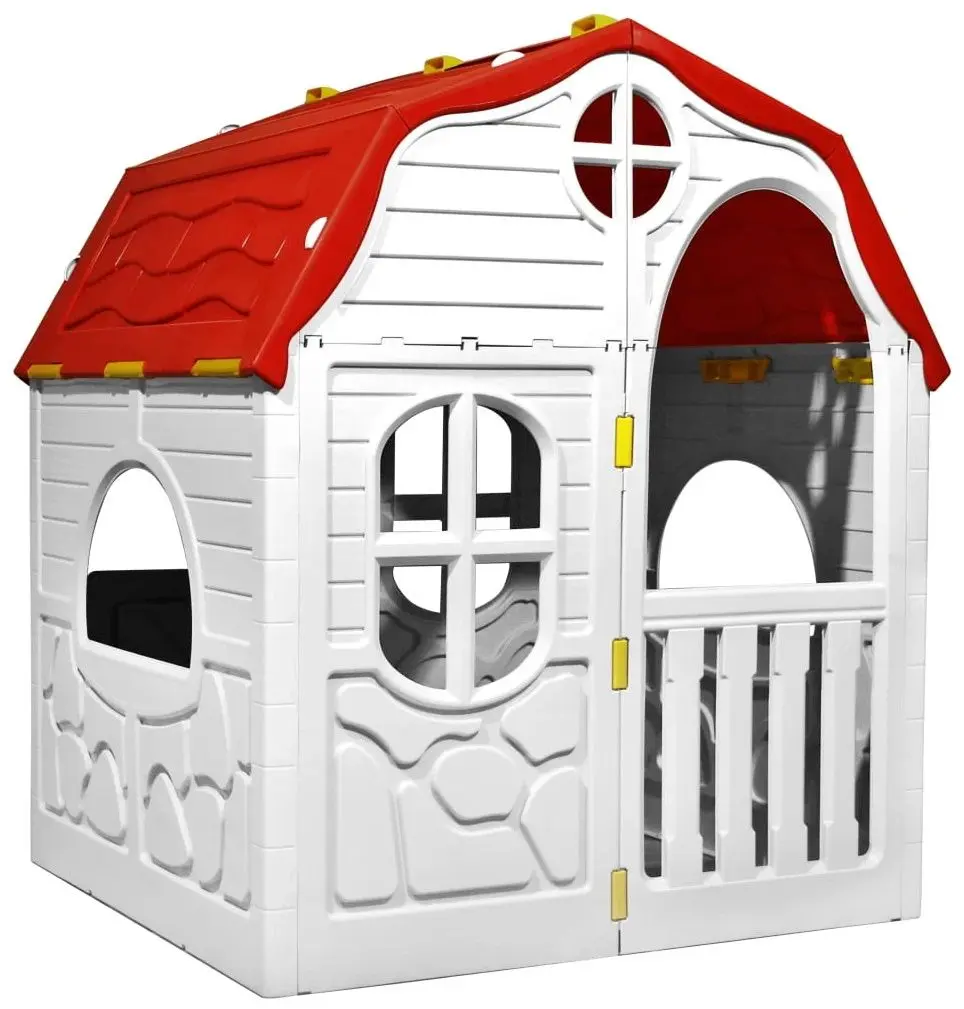 Игровой домик VidaXL 92577 (White/Red) - 2