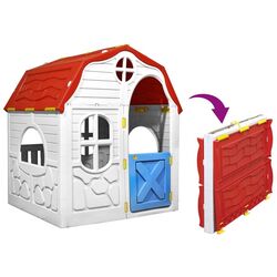 Игровой домик VidaXL 92577 (White/Red) Thumb