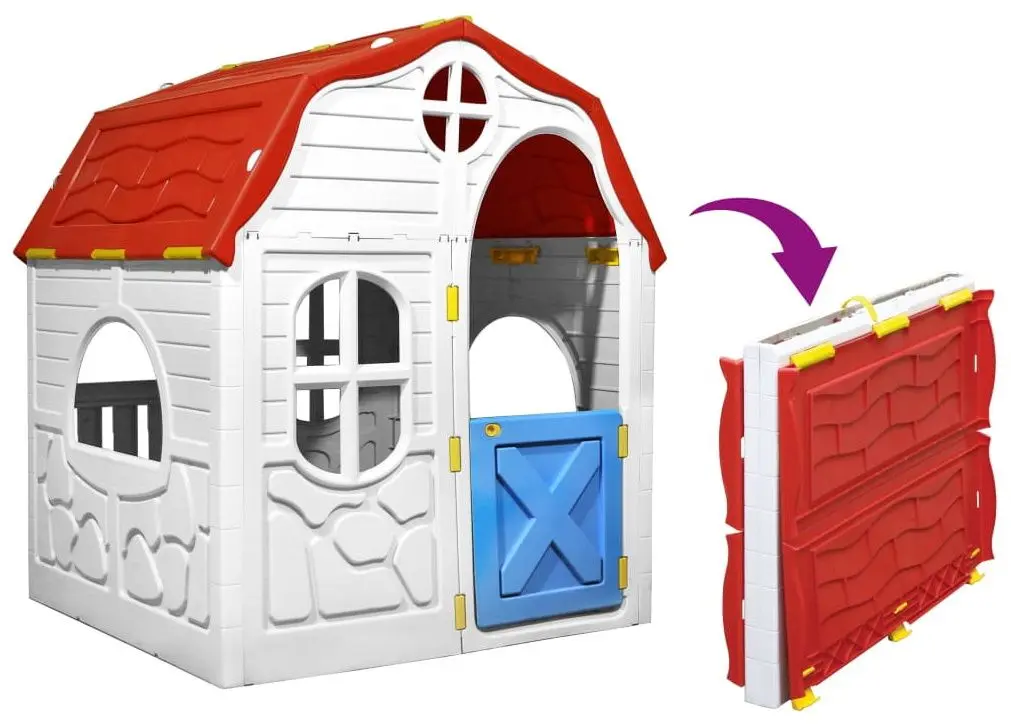 Игровой домик VidaXL 92577 (White/Red) - 7