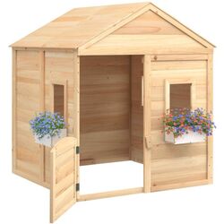 Casuta pentru joaca VidaXL 93686 125x120x132 (Brown) Thumb