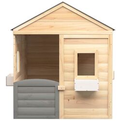 Casuta pentru joaca VidaXL 93687 (Beige/Grey) Thumb