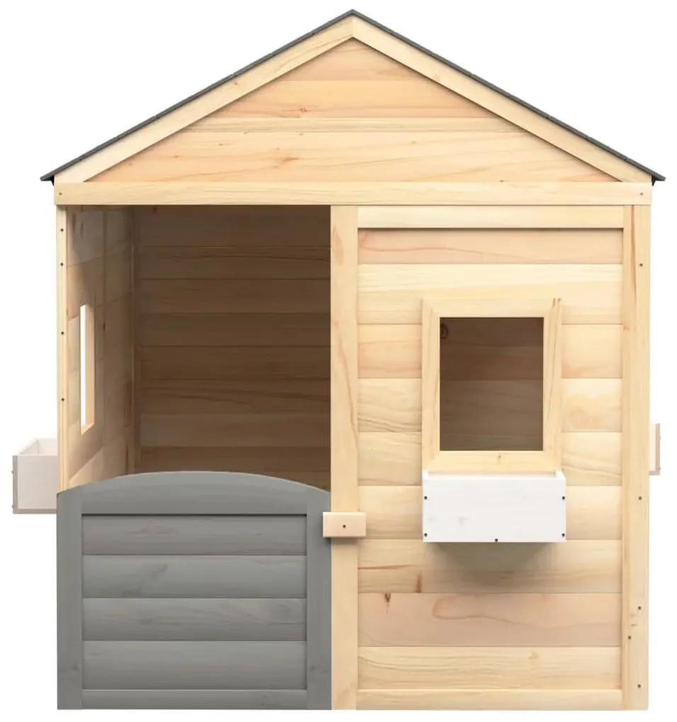 Casuta pentru joaca VidaXL 93687 (Beige/Grey) - 2
