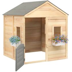 Casuta pentru joaca VidaXL 93687 (Beige/Grey) Thumb