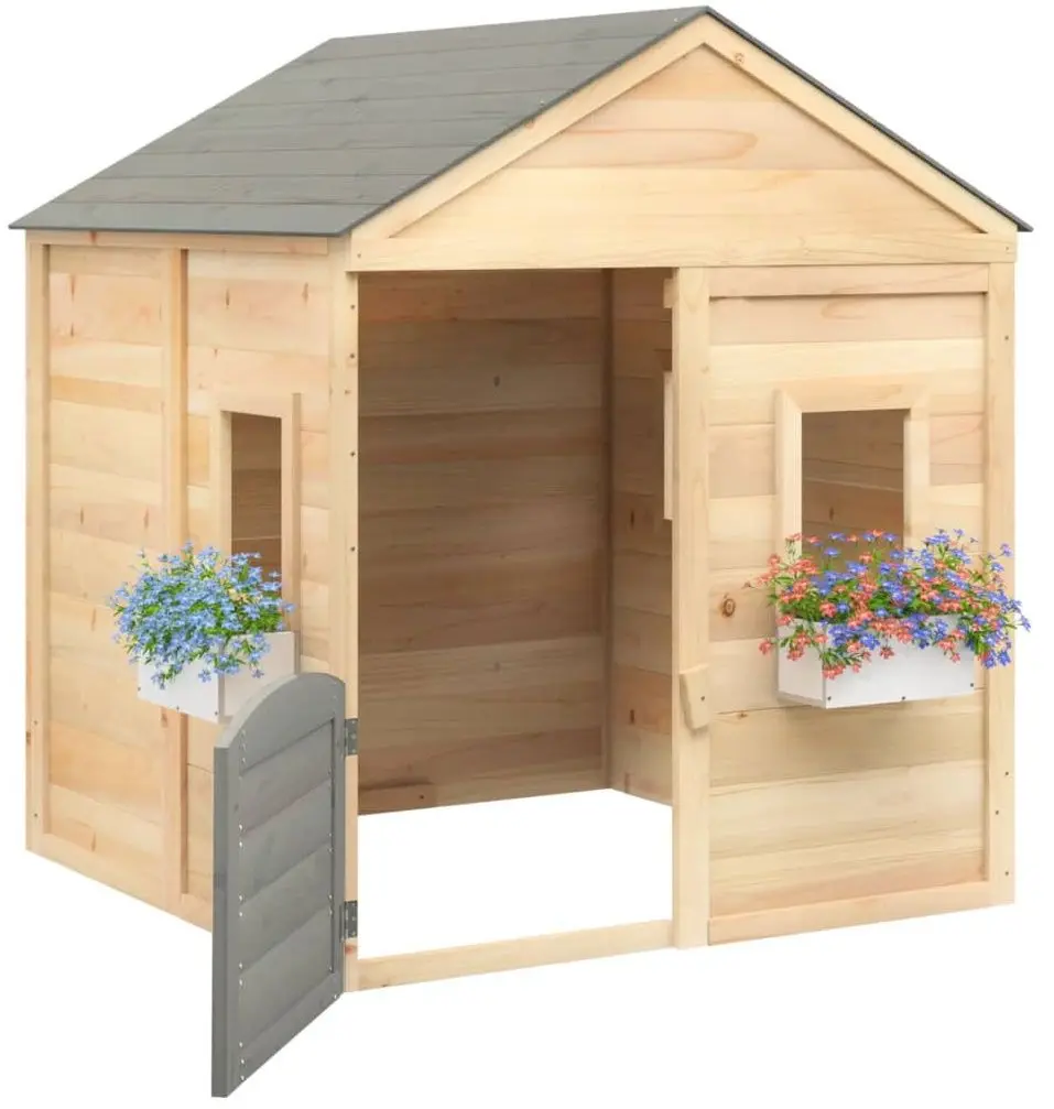 Casuta pentru joaca VidaXL 93687 (Beige/Grey) - 3