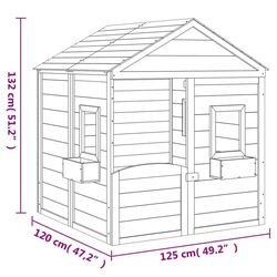 Casuta pentru joaca VidaXL 93687 (Beige/Grey) Thumb