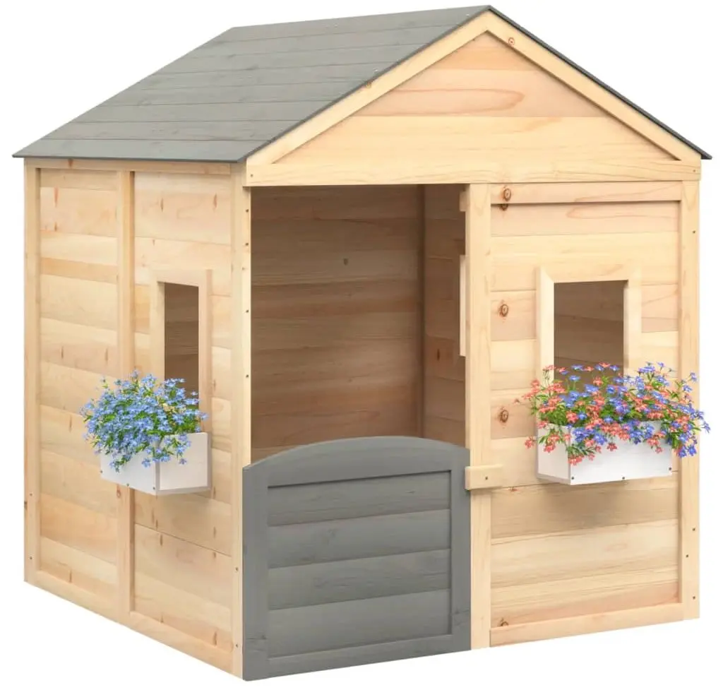 Casuta pentru joaca VidaXL 93687 (Beige/Grey)