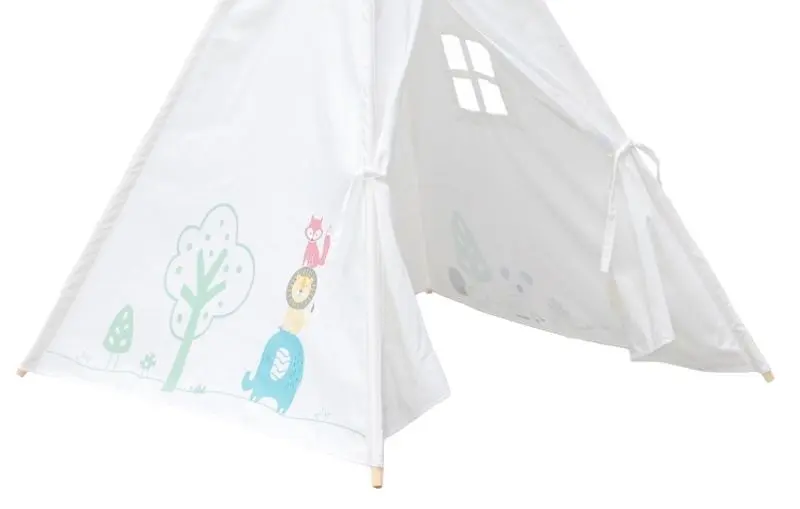 Cort de joaca Viga Toys Teepee Tent 44095 (White) - 2