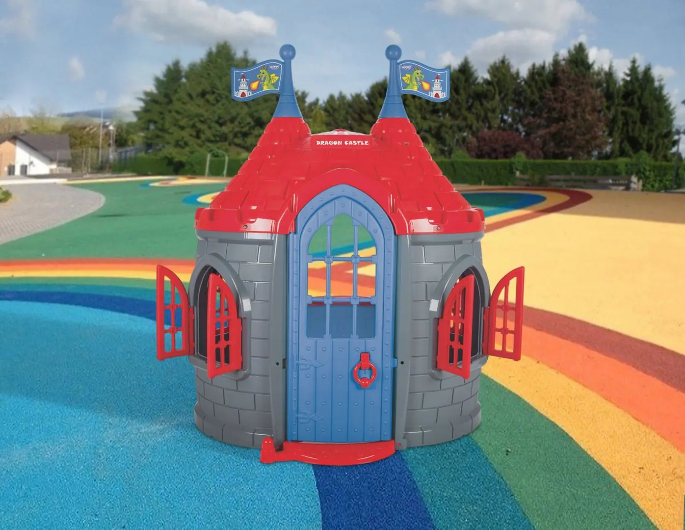Casuta pentru joaca Woopie Garden House Castle (Multicolor) - 3