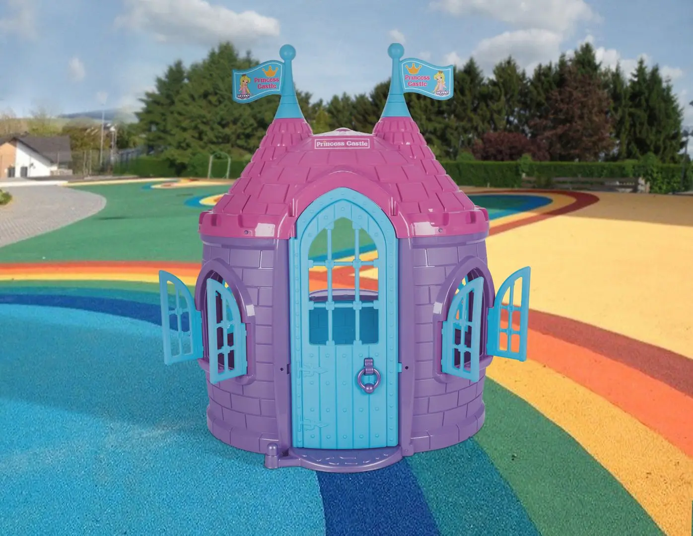 Casuta pentru joaca Woopie Garden House Castle (Purple/Blue) - 3